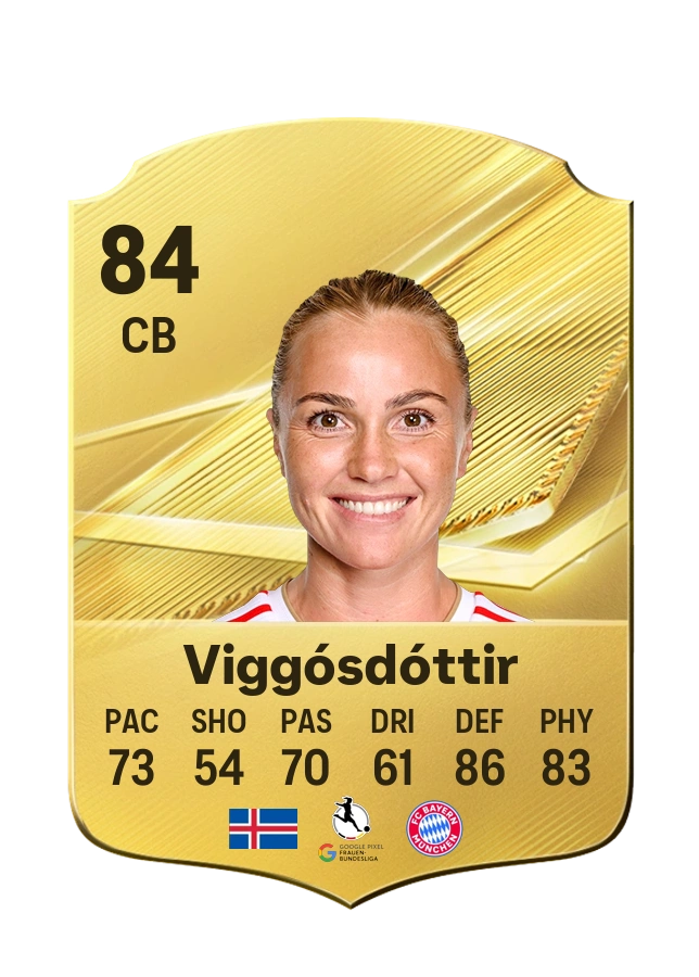 Glódís Perla Viggósdóttir, Common card, rated 84