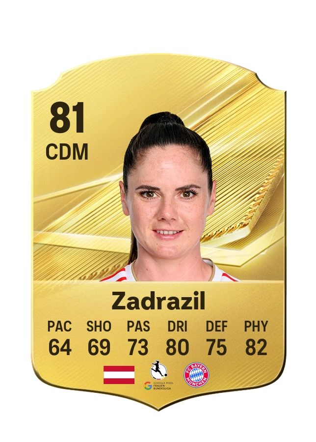 Sarah Zadrazil, Common card, rated 81