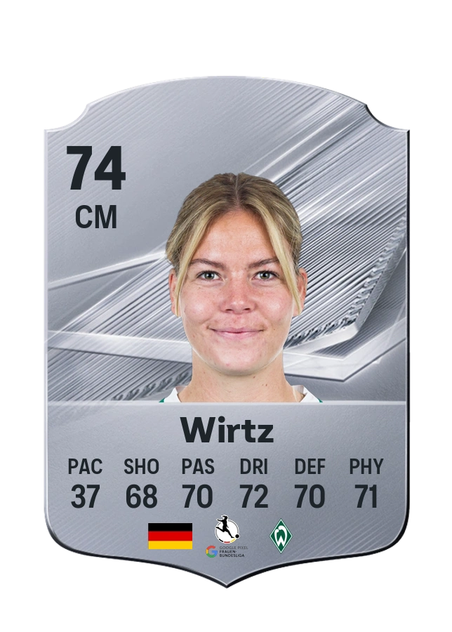 Juliane Wirtz, Common card, rated 74