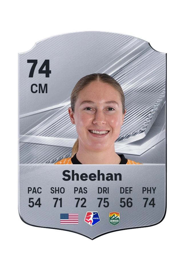 Delanie Sheehan, Common card, rated 74