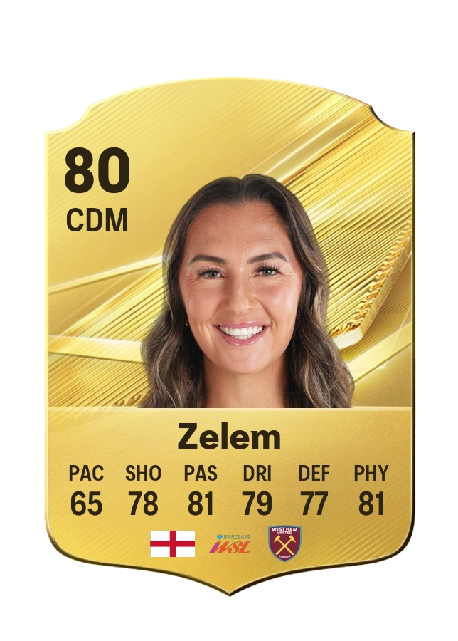 Katie Zelem, Common card, rated 80