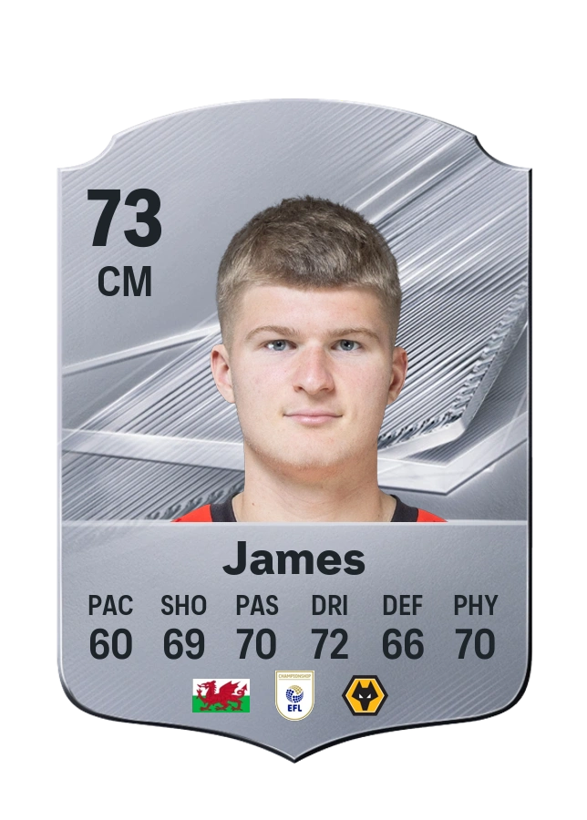 Jordan James, Common card, rated 73