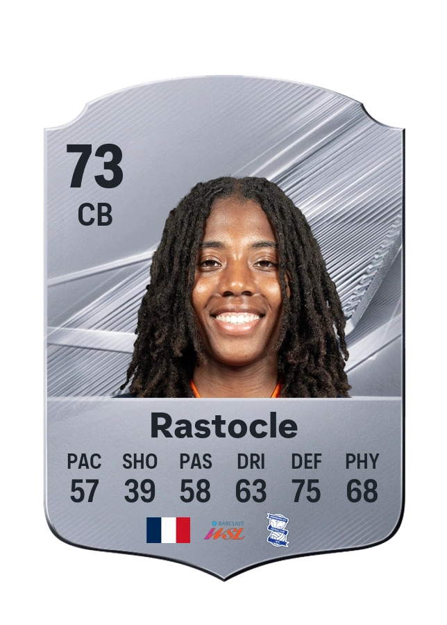 Jade Rastocle, Common card, rated 73