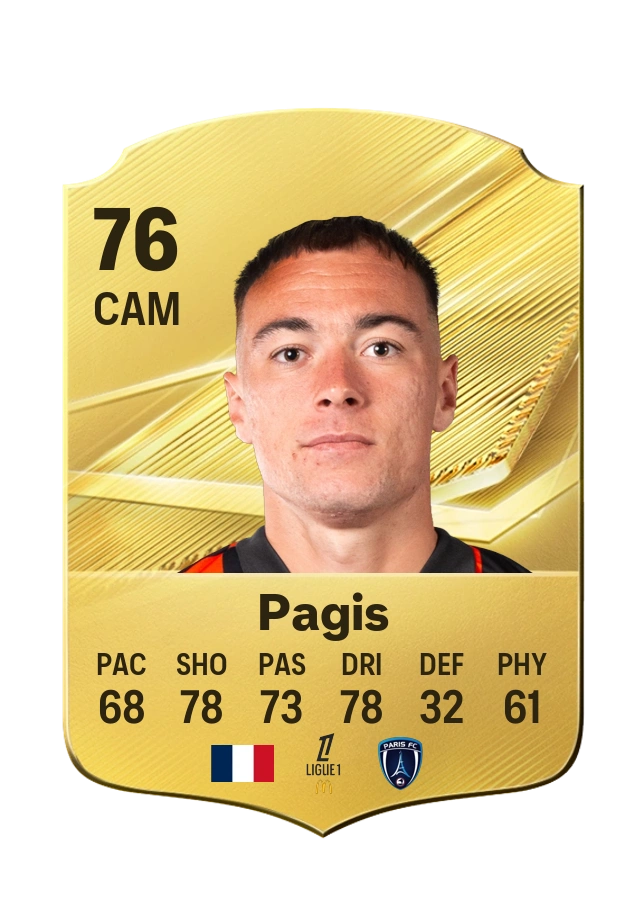Pablo Pagis, Common card, rated 76