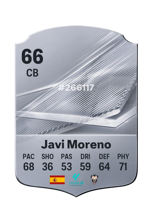 Carta Common di Javi Moreno, valutazione 66