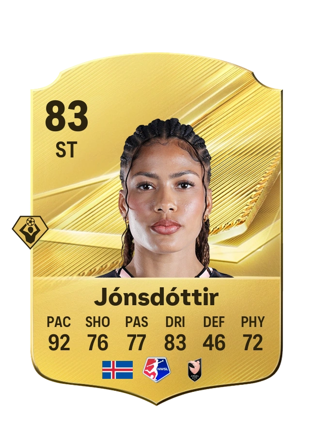 Carta Common di Sveindís Jane Jónsdóttir, valutazione 83