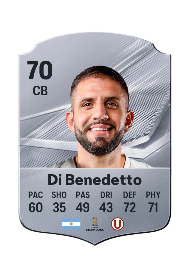 Carta Common de Matías Di Benedetto, valoración 70