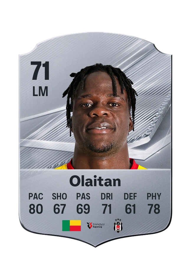 Junior Olaitan, Common card, rated 71