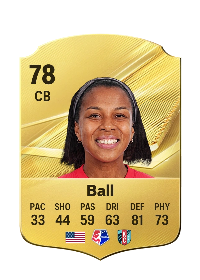 Elizabeth Ball, Common card, rated 78