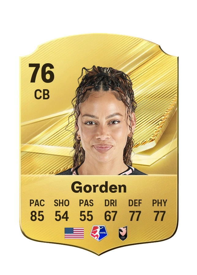 Sarah Gorden, Common card, rated 76