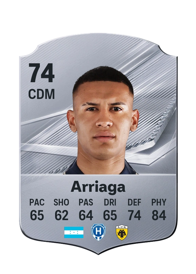 Kervin Arriaga, Common card, rated 74