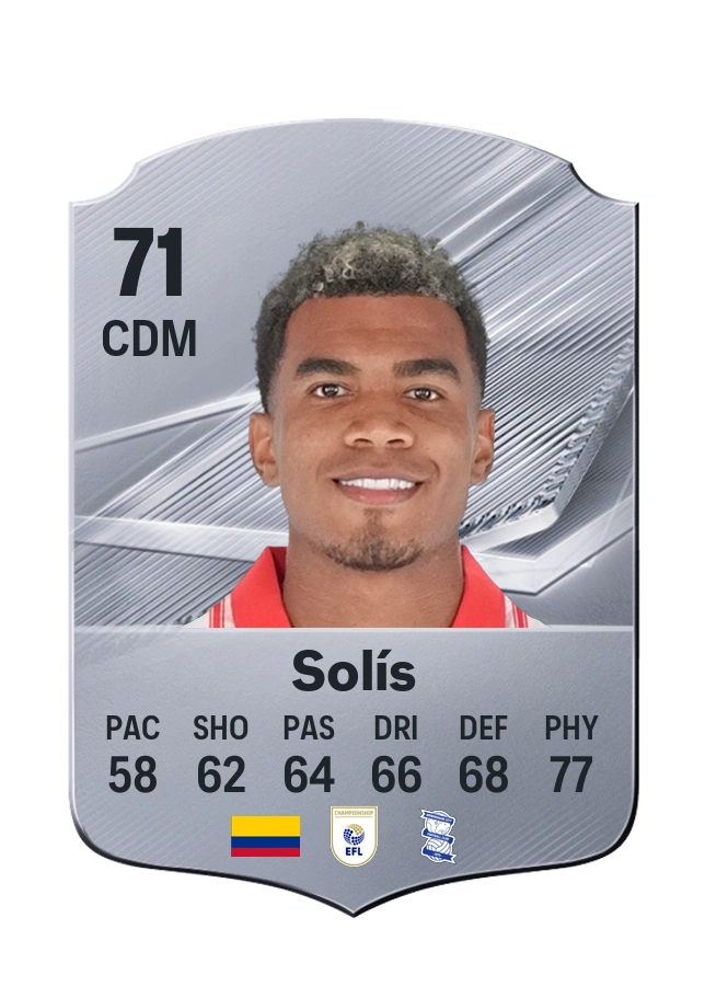 Jhon Solís, Common card, rated 71