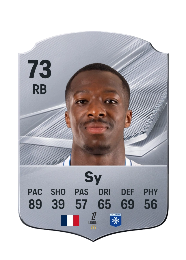 Lamine Sy, Common card, rated 73