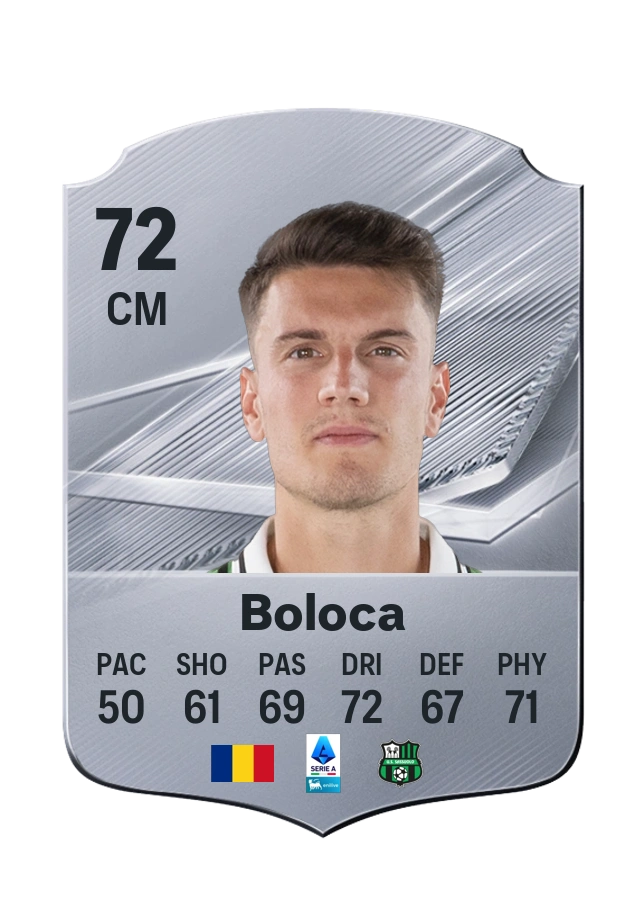 Daniel Boloca, Common kartı, reyting 72