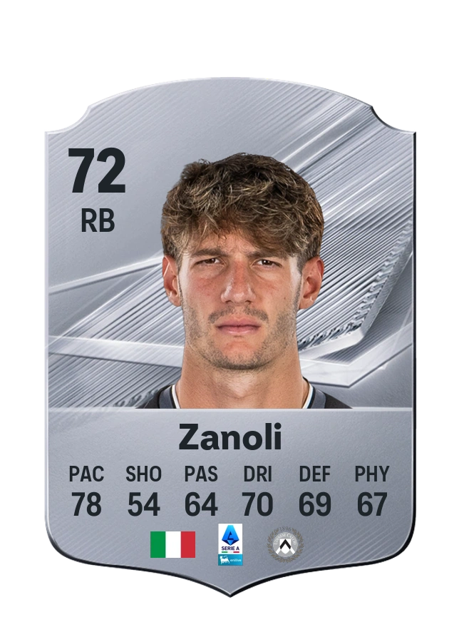 Alessandro Zanoli, Common card, rated 72