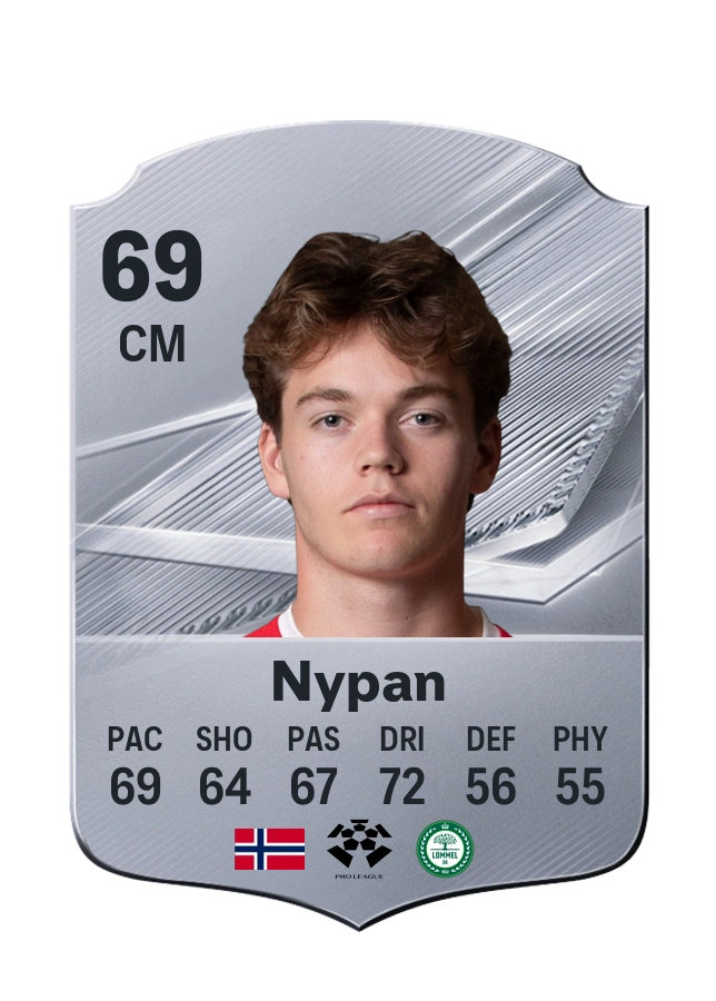Sverre Nypan, Common card, rated 69