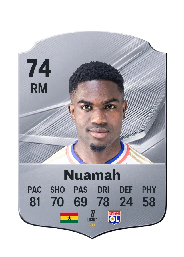 Ernest Nuamah, Common card, rated 74