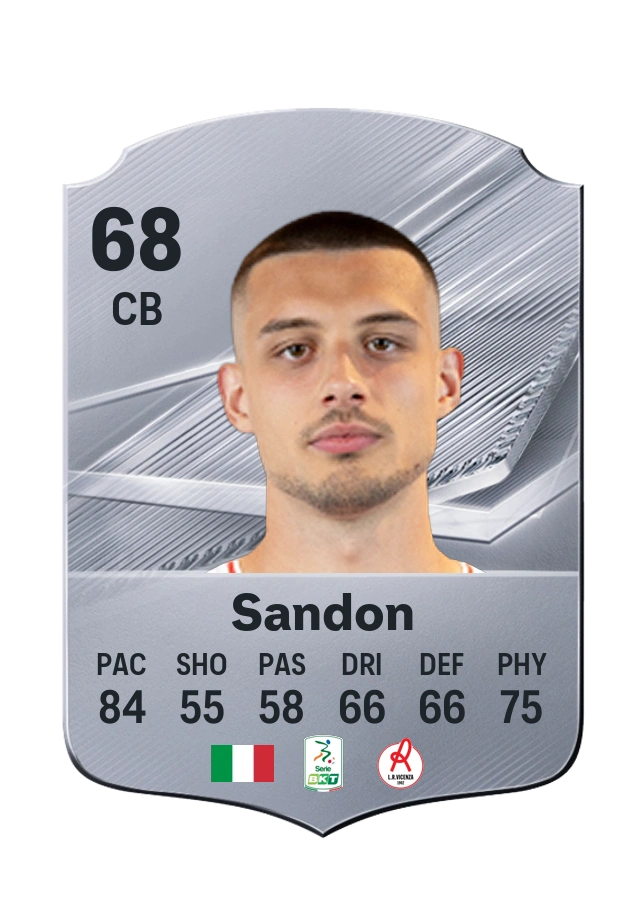 Thomas Sandon, Common card, rated 68