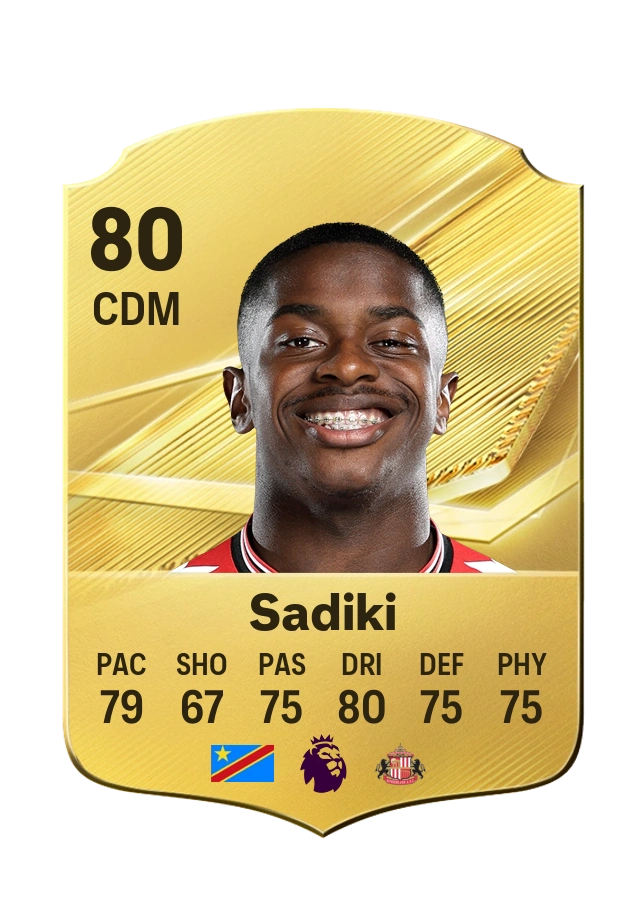 Noah Sadiki, Common card, rated 80