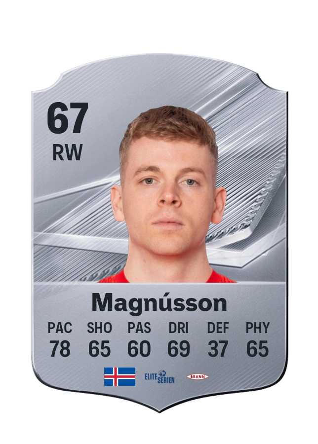 Sævar Atli Magnússon, Common kartı, reyting 67