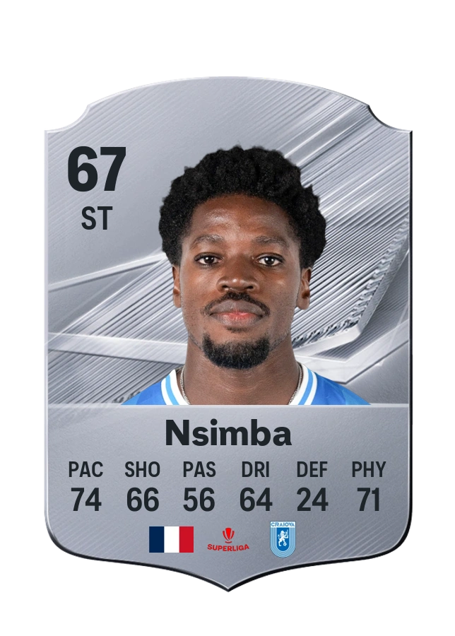 Steven Nsimba, Common card, rated 67