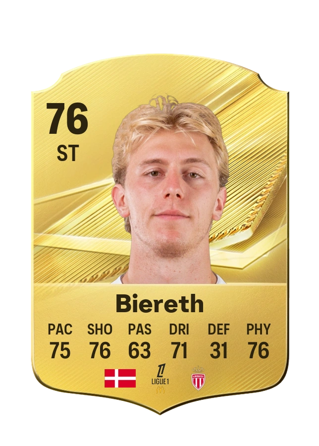 Mika Biereth، بطاقة Common، بتقييم 76