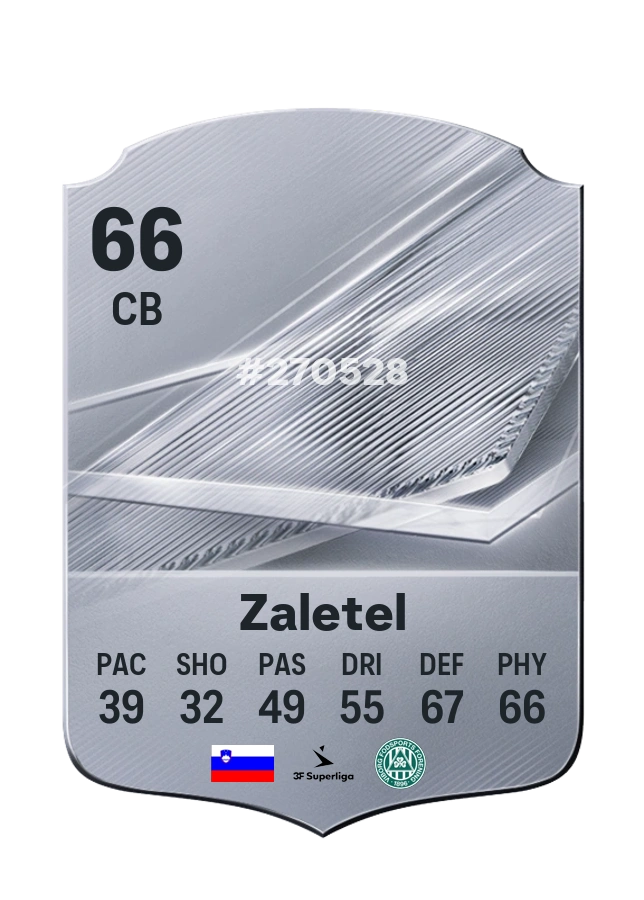Žan Zaletel, Common card, rated 66