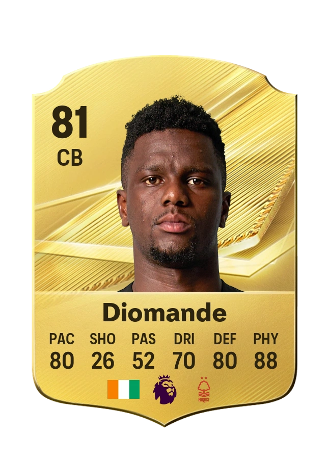 Carta Common di Ousmane Diomande, valutazione 81
