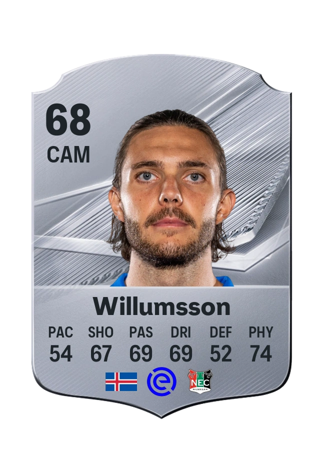 Willum Þór Willumsson, Common card, rated 68