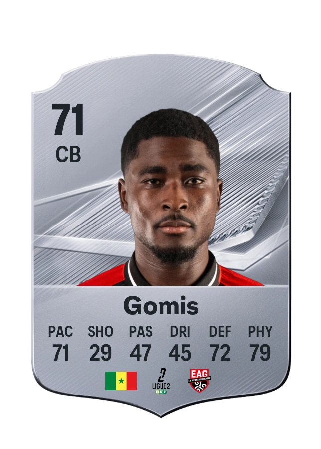Donatien Gomis, Common card, rated 71