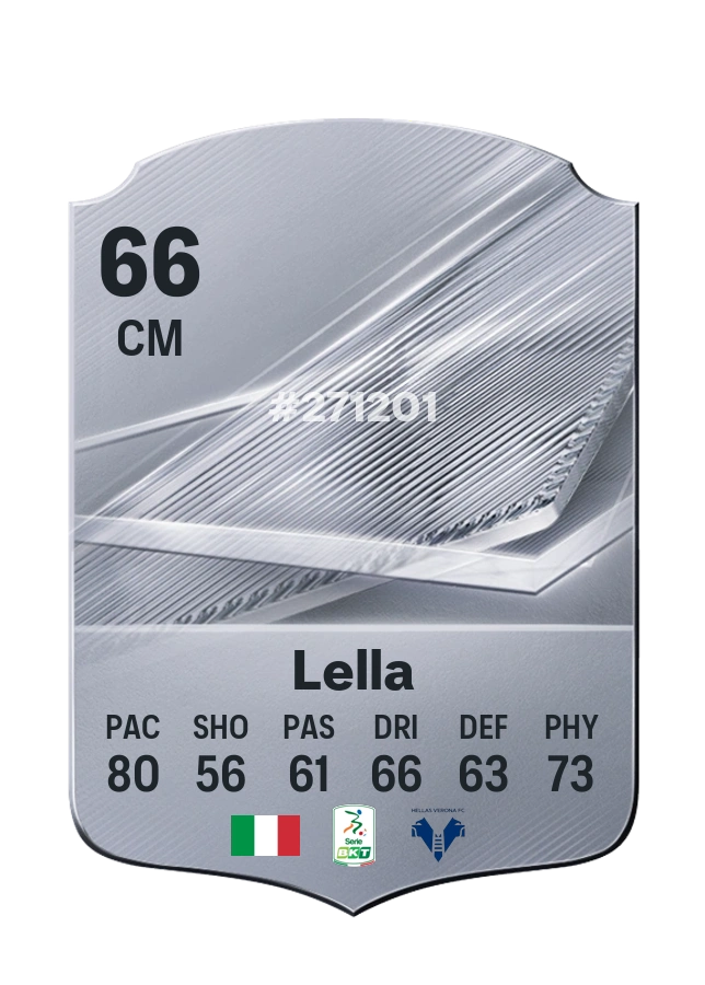 Nunzio Lella, Common card, rated 66