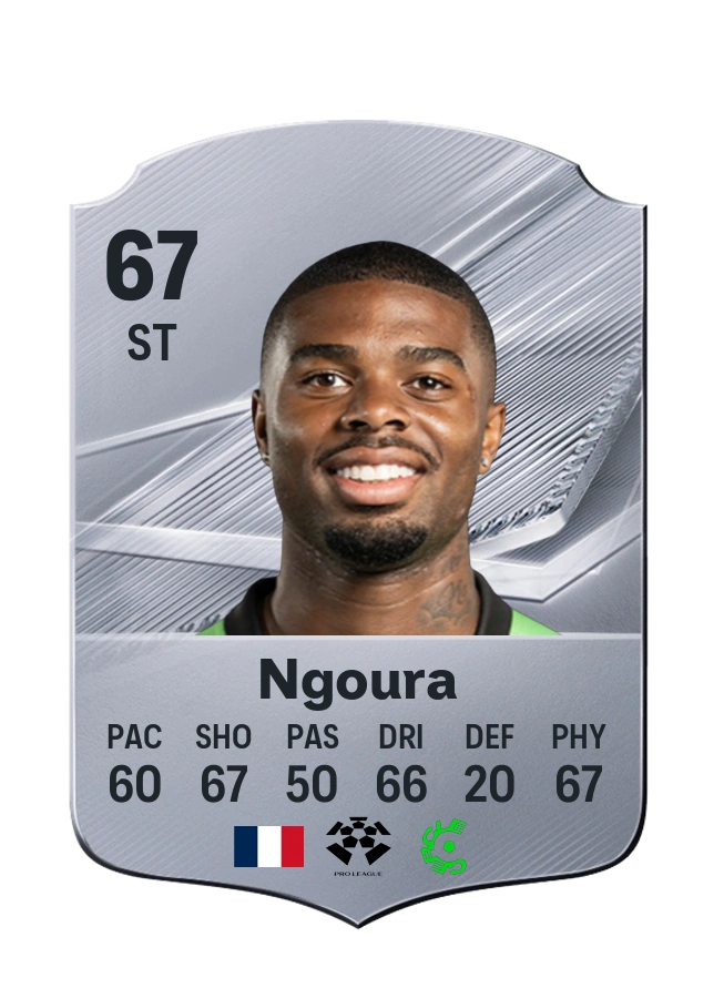 Steve Ngoura, Common card, rated 67