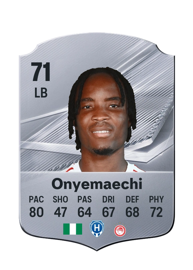Bruno Onyemaechi, Common card, rated 71