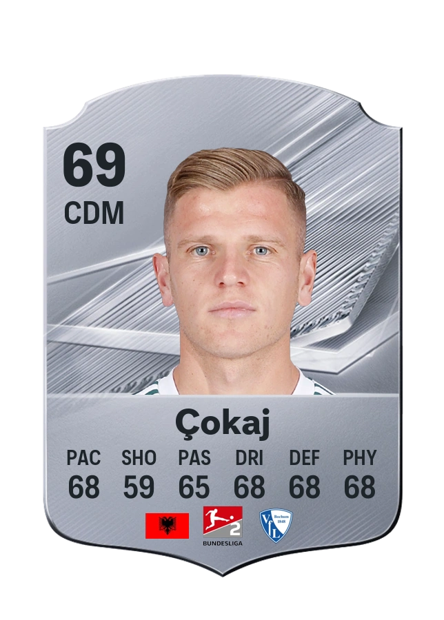 Enis Çokaj, Common card, rated 69