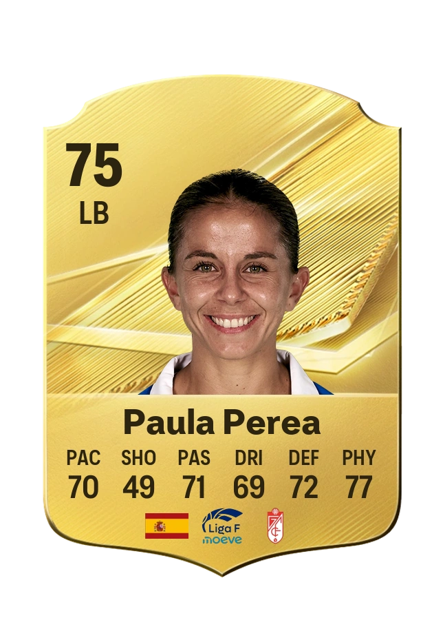 Paula Perea, Common card, rated 75