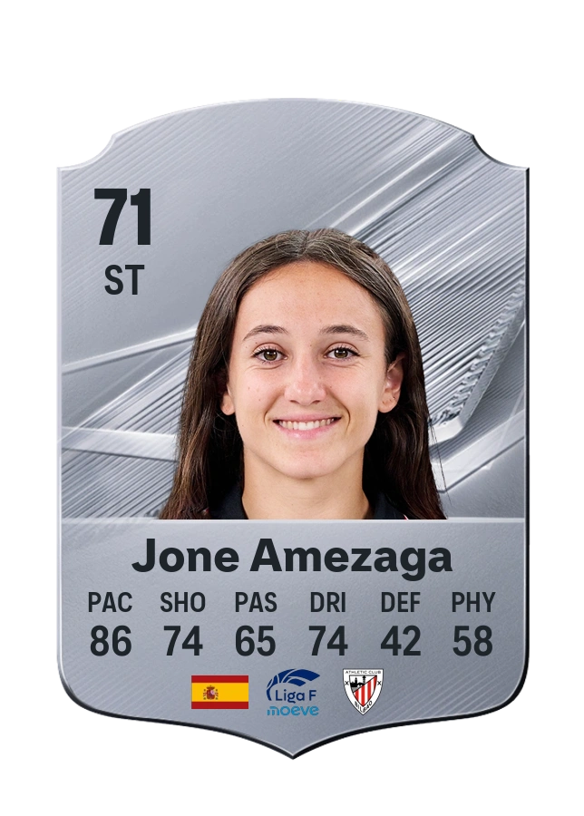 Jone Amezaga, Common card, rated 71
