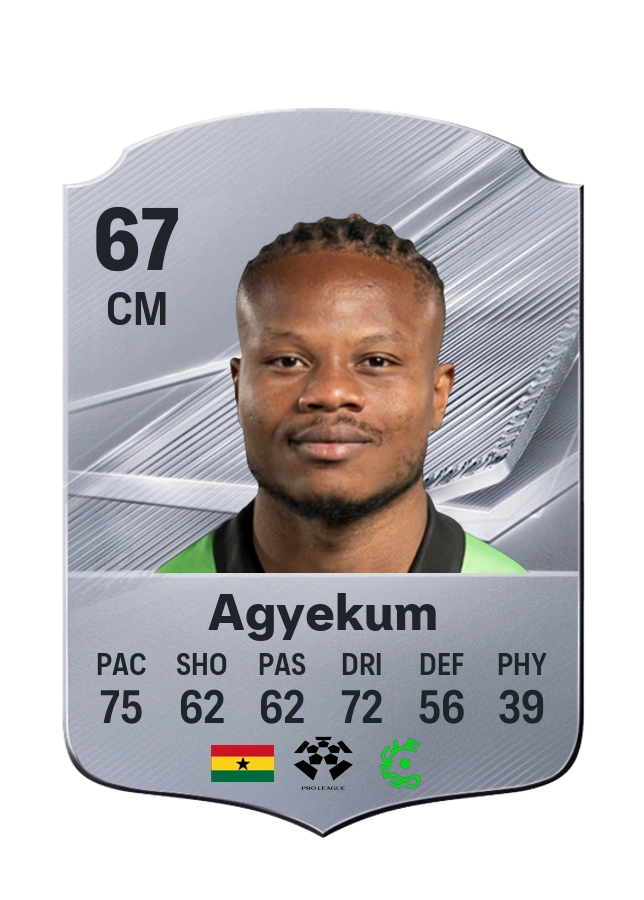 Lawrence Agyekum, Common card, rated 67