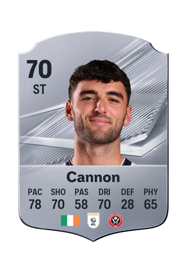 Tom Cannon, Common card, rated 70