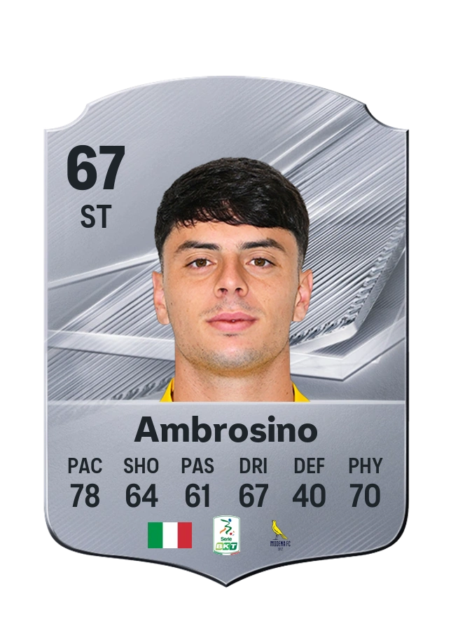 Giuseppe Ambrosino, Common card, rated 67