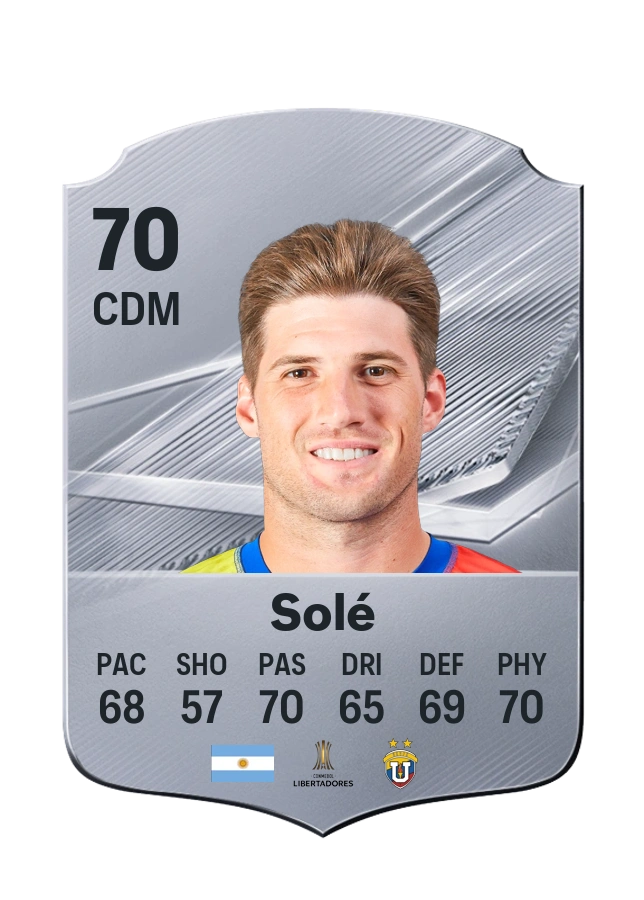 Francisco Solé, Common card, rated 70