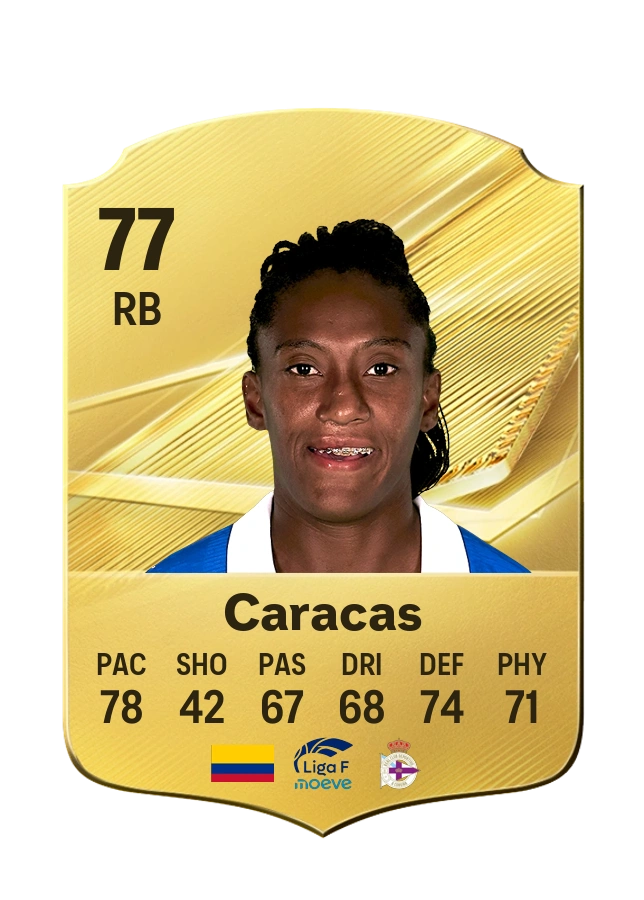 Daniela Caracas, Common card, rated 77