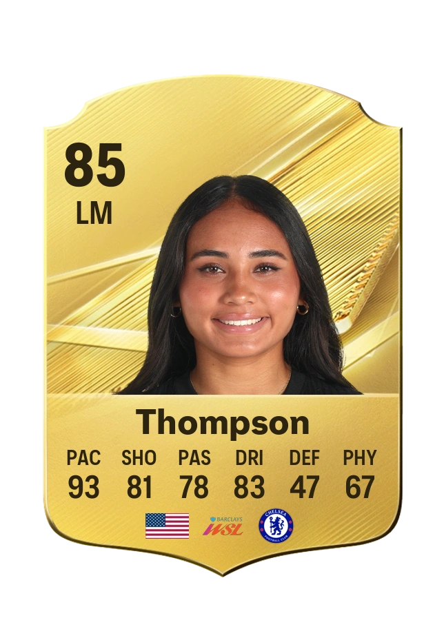 Common-Karte von Alyssa Thompson, Wertung 85