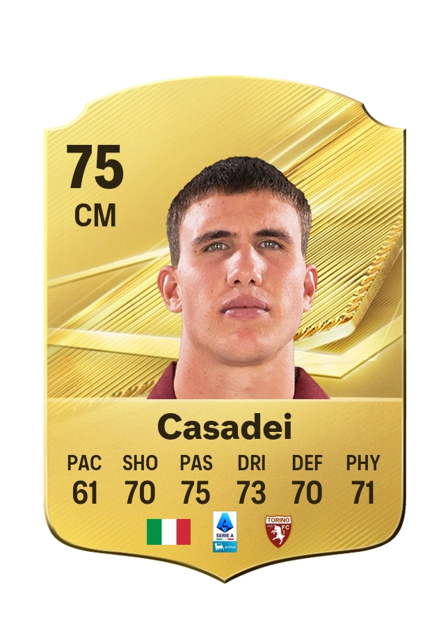 Cesare Casadei, Common card, rated 75