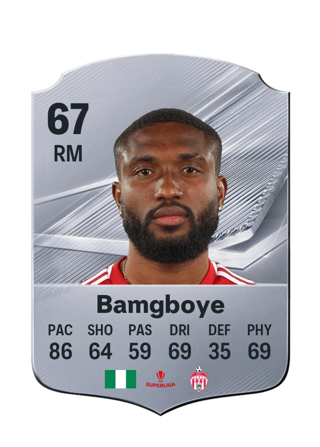 Funsho Bamgboye, Common card, rated 67