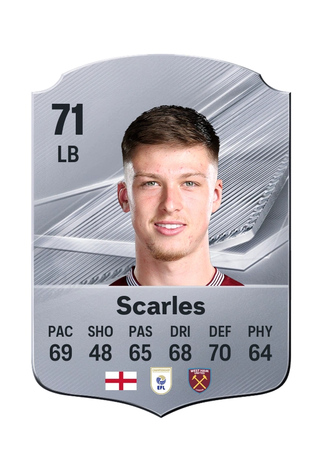 Oliver Scarles, Common card, rated 71