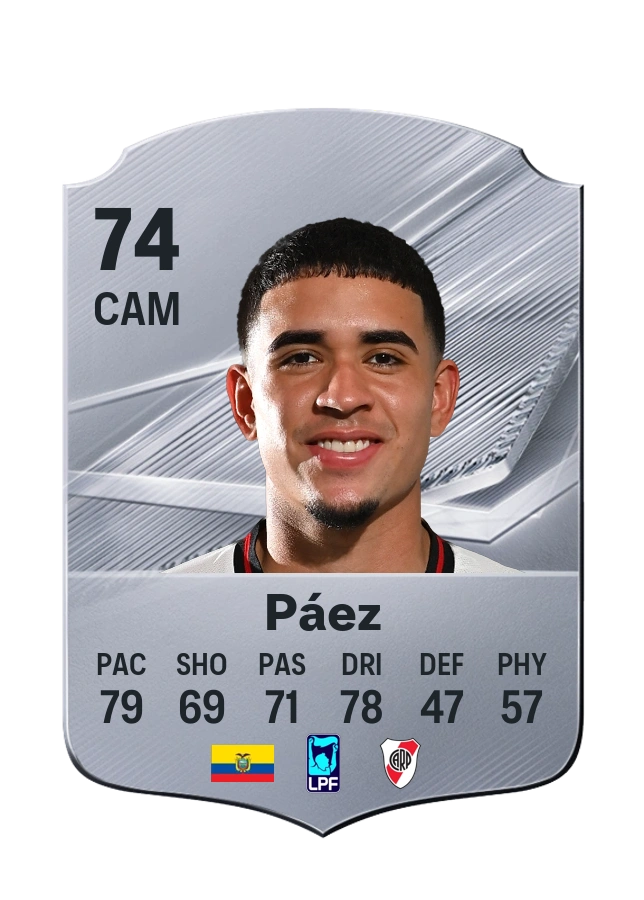Kendry Páez, Common card, rated 74