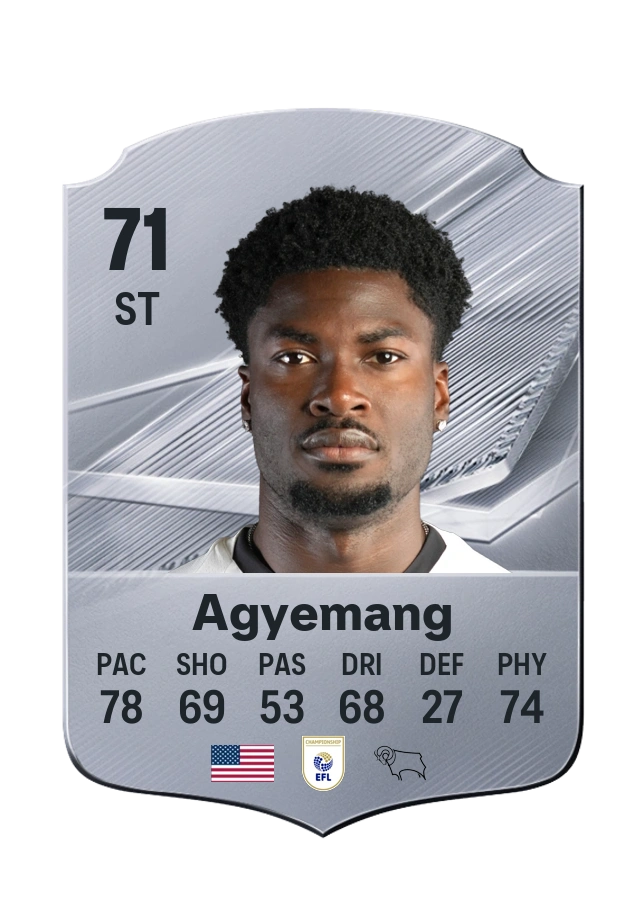 Patrick Agyemang، بطاقة Common، بتقييم 71
