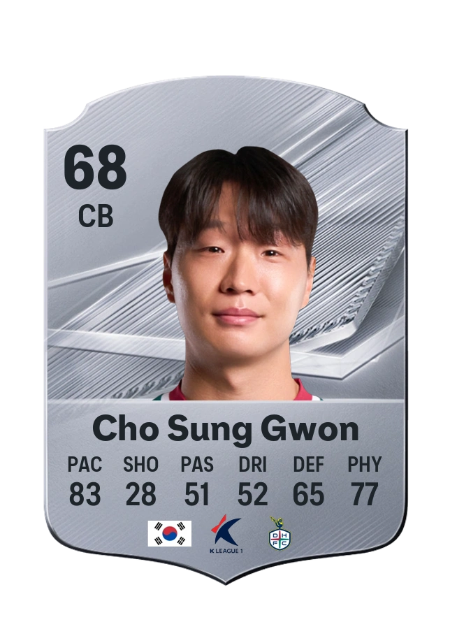 Cho Sung Gwon, Common card, rated 68