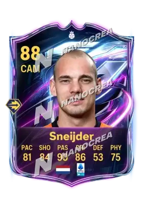 Wesley Sneijder, Base Hero card, rated 88