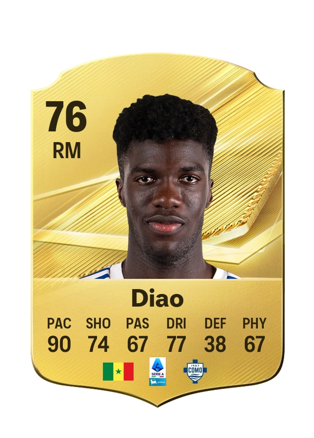 Carta Common de Assane Diao, overall 76